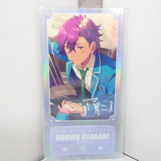 Adonis Otogari UNDEAD Ensemble Stars KR 3rd Anniversary Acrylic Ticket