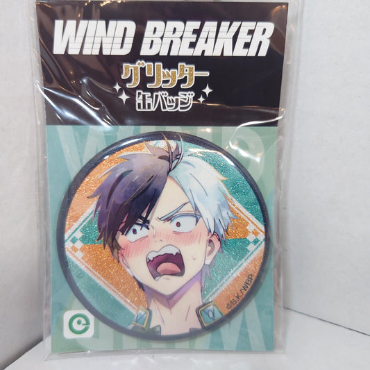 Sakura Haruka WIND BREAKER Glitter Badge Pin