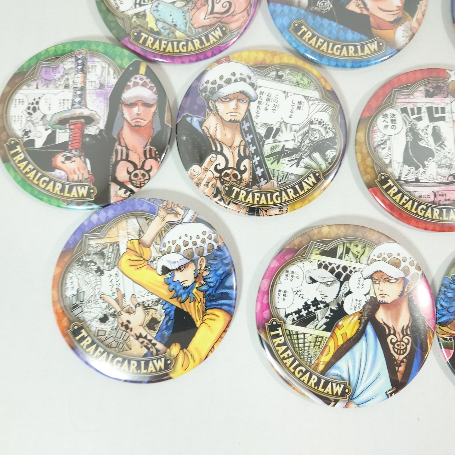 COMPLETE SET Law Trafalgar D. Water ONE PIECE "Heroes" Collection Badge Ver. 2