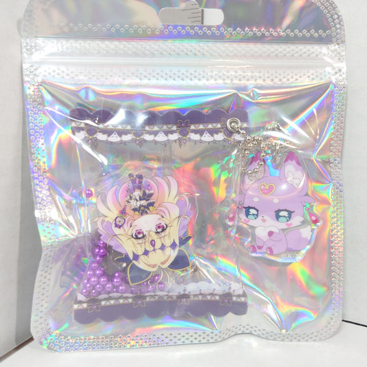Cure Arcana Shadow & Mashutan Pretty Cure (Precure) Star Detective (Meitantei) Clear Pouch Keychain