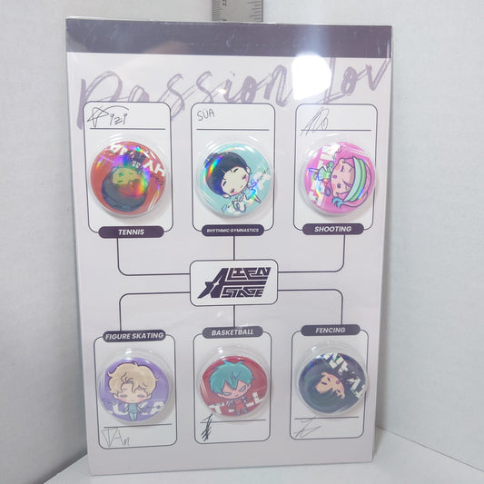 Alien Stage Passion Love Group Badge Set & Stamp Sticker