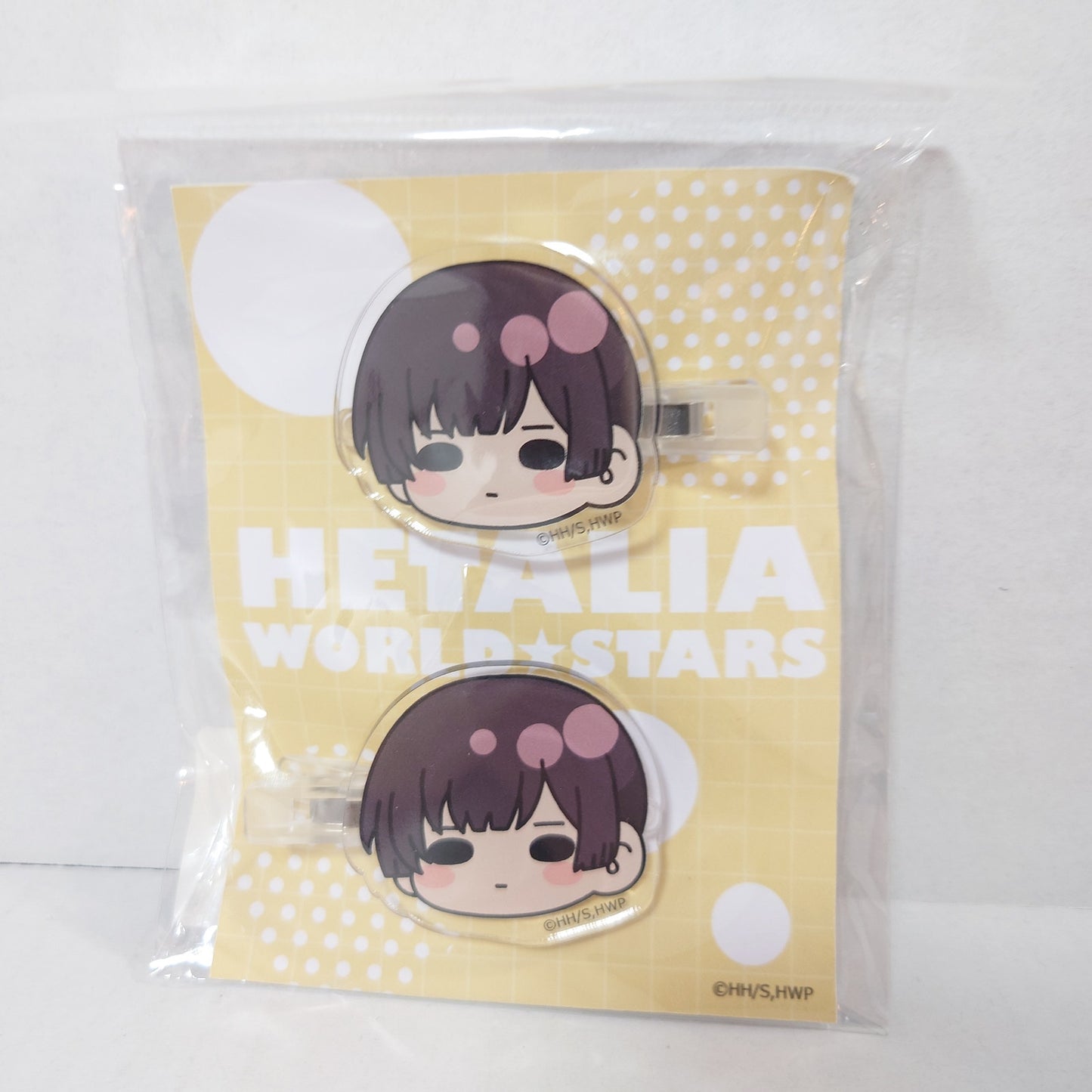 Japan Hetalia World Stars Acrylic Hair Clip Set
