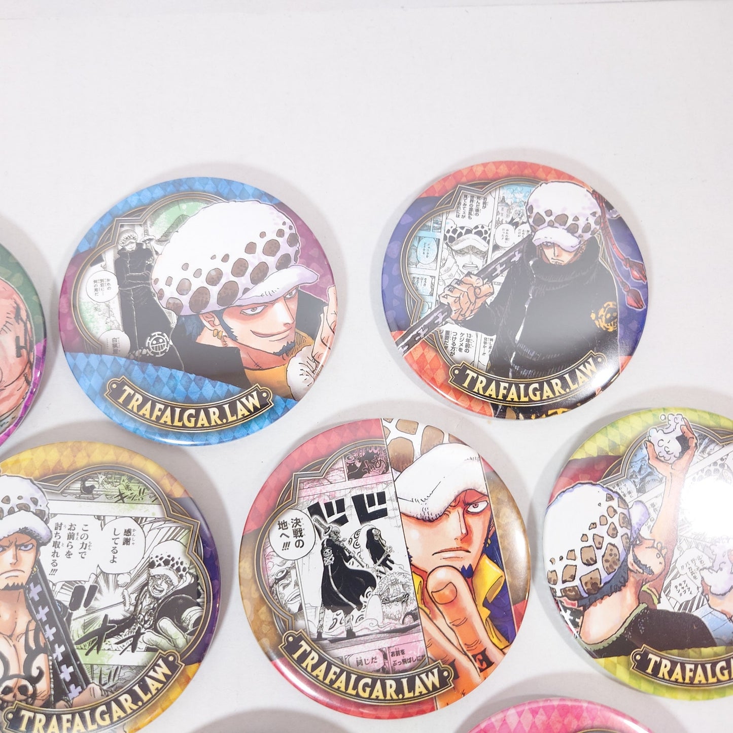 COMPLETE SET Law Trafalgar D. Water ONE PIECE "Heroes" Collection Badge Ver. 2