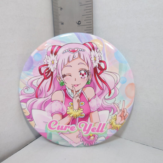 Cure Yell Pretty Cure (Precure) 20th Anniversary Badge 75mm Diameter