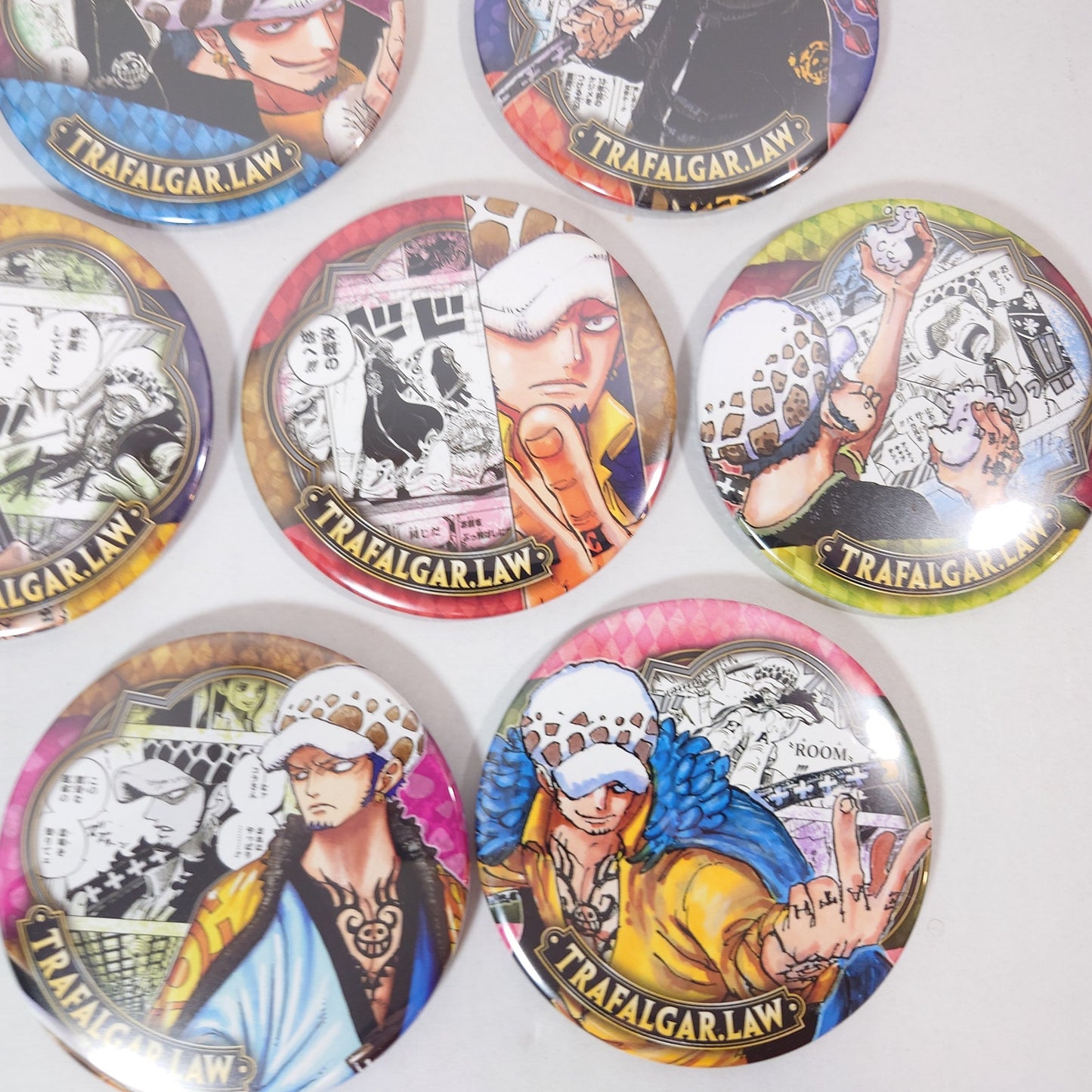 COMPLETE SET Law Trafalgar D. Water ONE PIECE "Heroes" Collection Badge Ver. 2