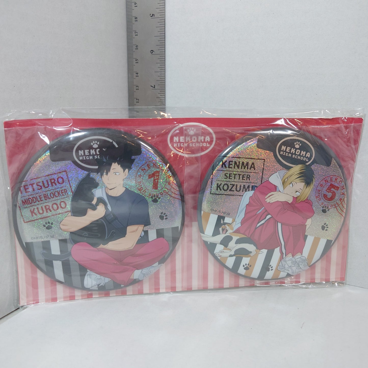 Tetsuro Kuro & Kenma Kozume Haikyuu! Badge Set