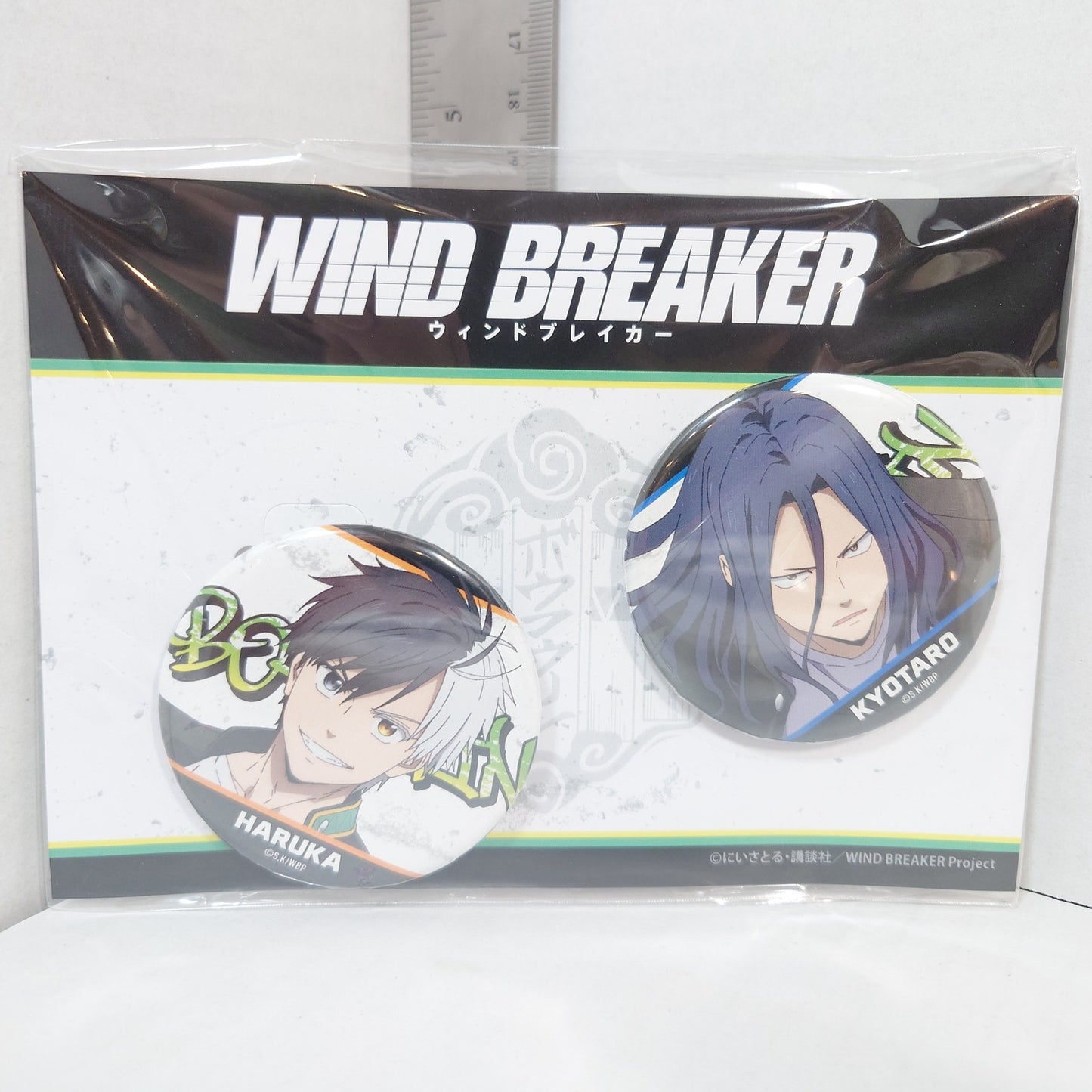 Sakura Haruka & Kyoutarou Sugishita WIND BREAKER Badge Pin Set