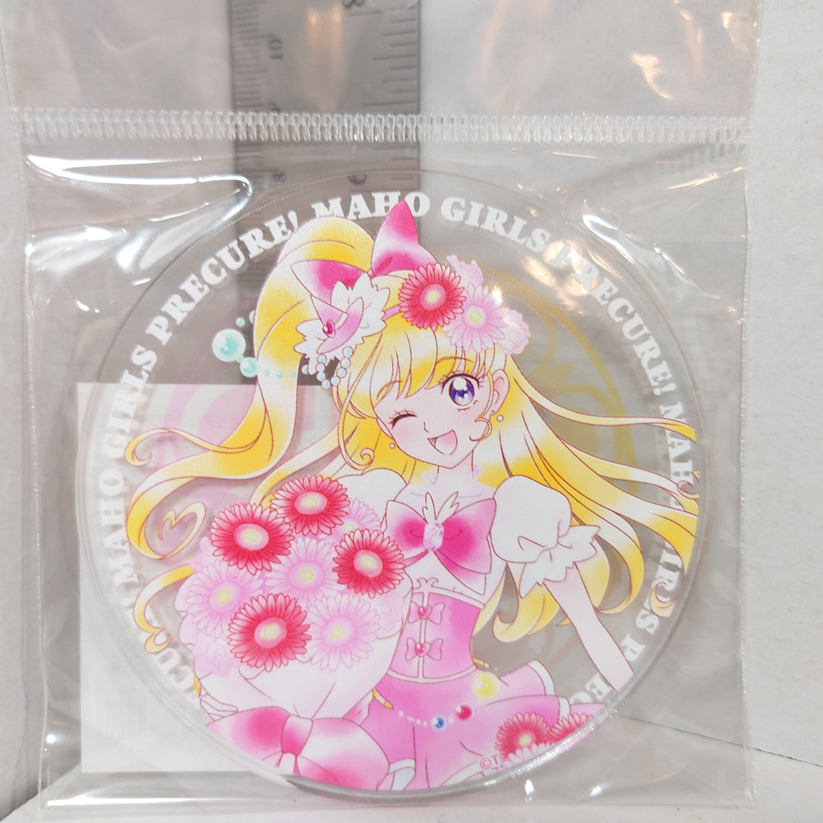 Cure Miracle Maho Tsugai Pretty Cure! (Precure) 10th Anniversary Collab Cafe Acrylic Coaster