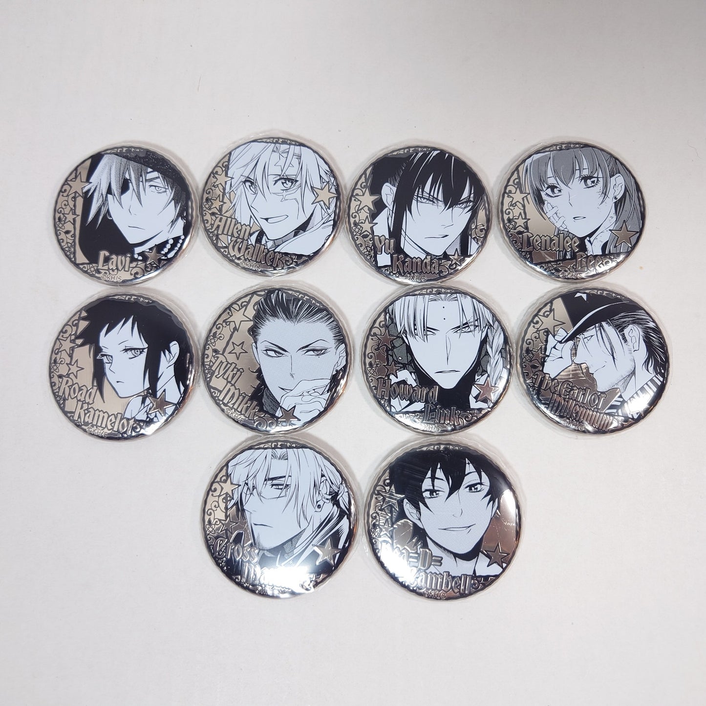 COMPLETE SET D.gray-man Metal Badge Collection