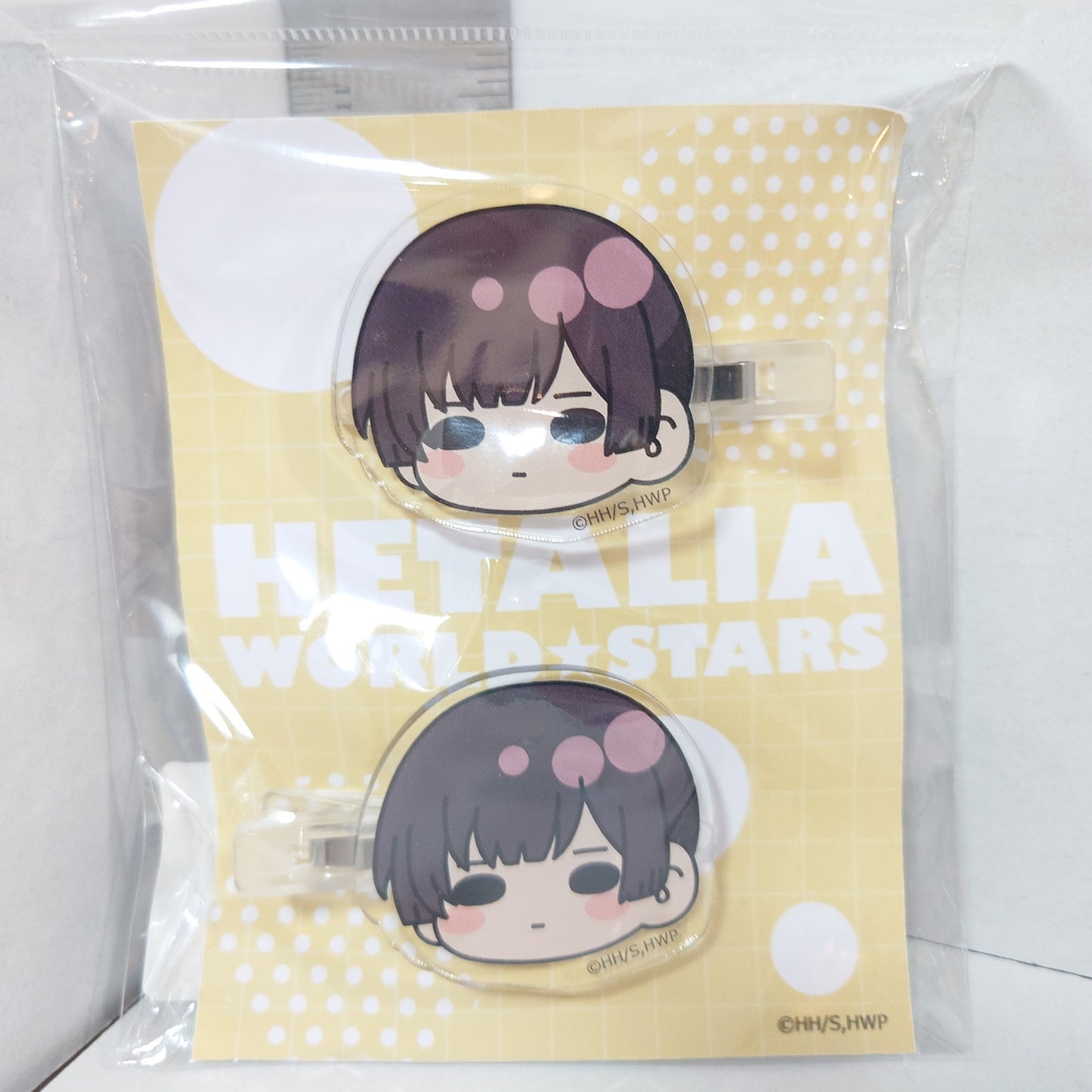 Japan Hetalia World Stars Acrylic Hair Clip Set