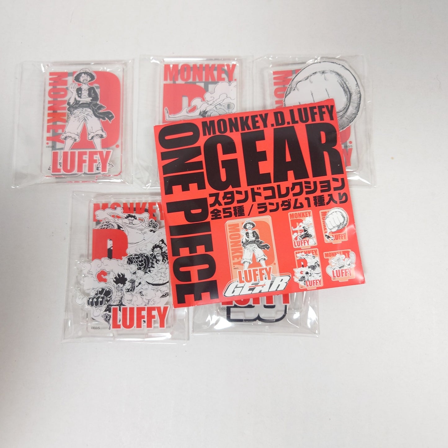 COMPLETE SET ONE PIECE Monkey D. Luffy GEAR Lucky Draw Acrylic Stand Collection