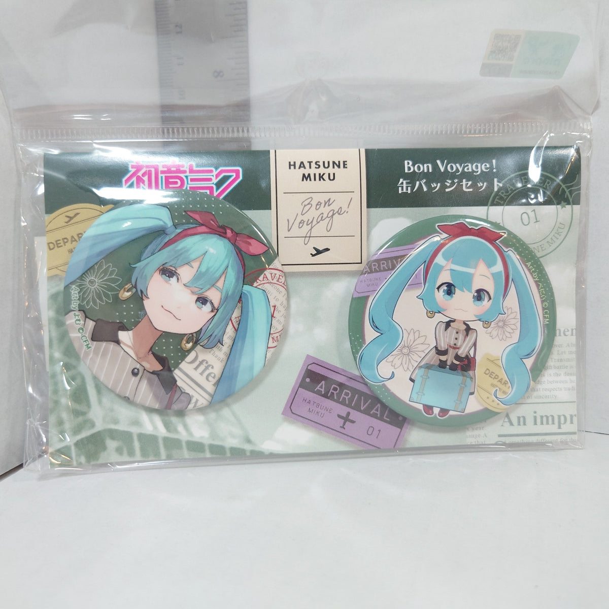 MIKU HATSUNE VOCALOID Bon Voyage! Badge Set