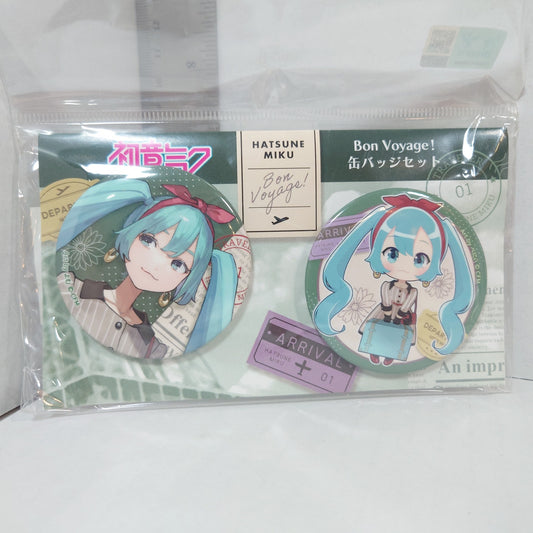 MIKU HATSUNE VOCALOID Bon Voyage! Badge Set
