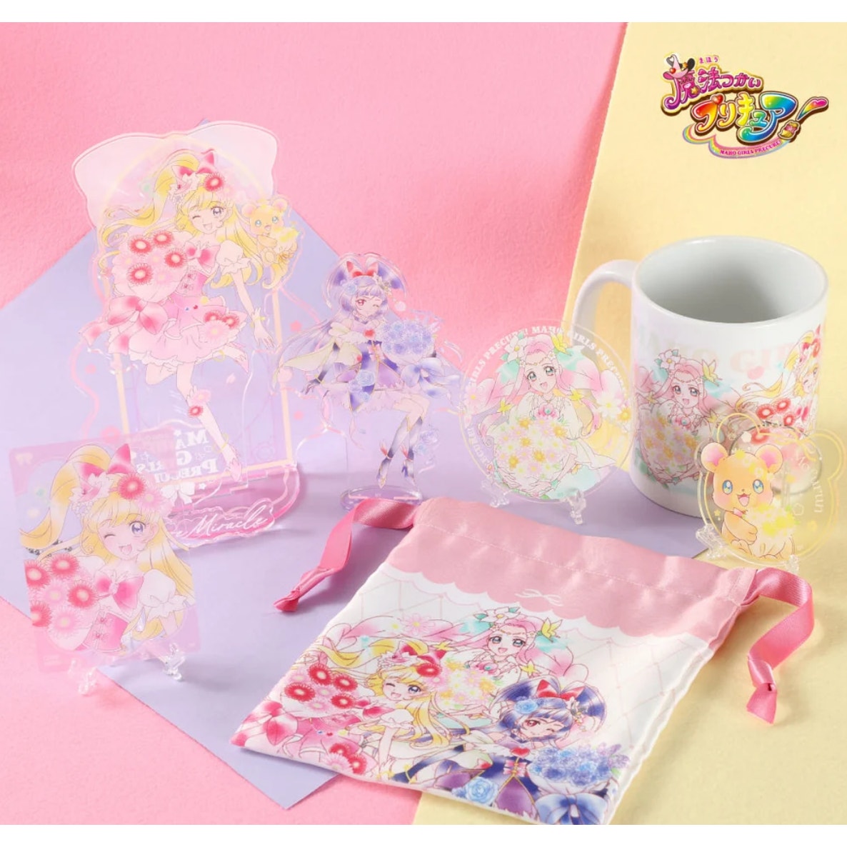 Cure Magical Maho Tsugai Pretty Cure! (Precure ) 10th Anniversary Collab Cafe BIG ACRYLIC STAND
