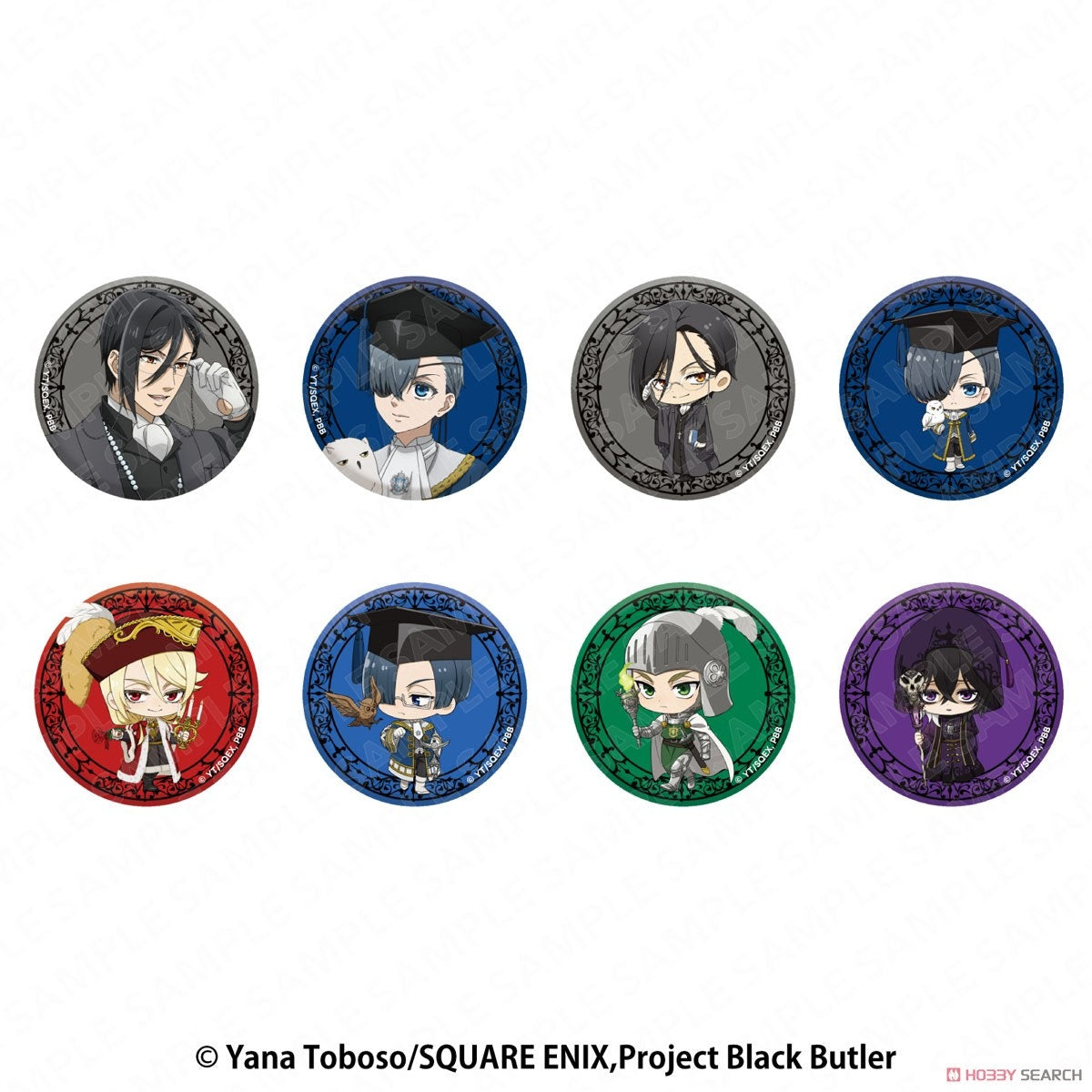 COMPLETE SET Black Butler Badge Box