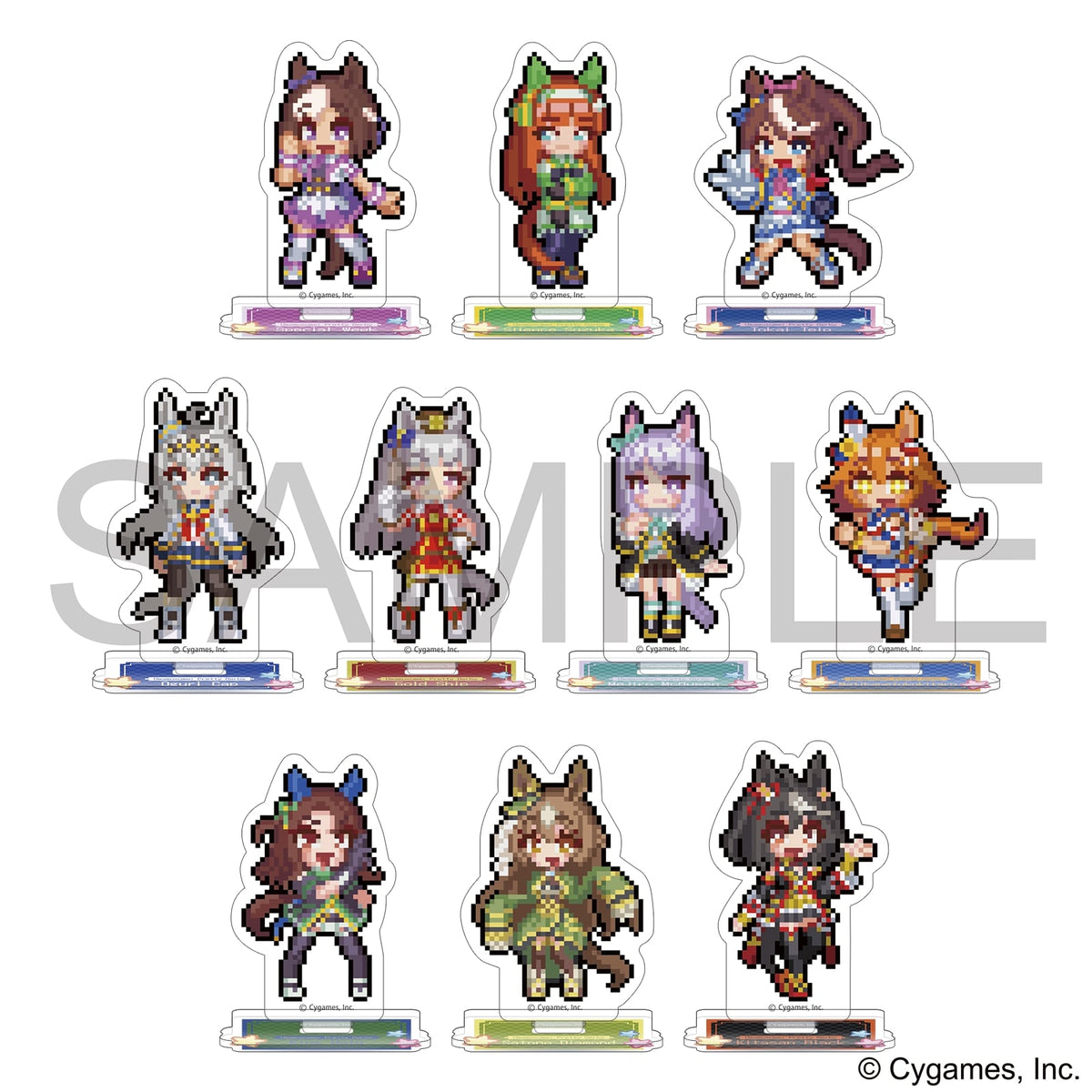Umamusume Pixel Dot Acrylic Stand Box Set