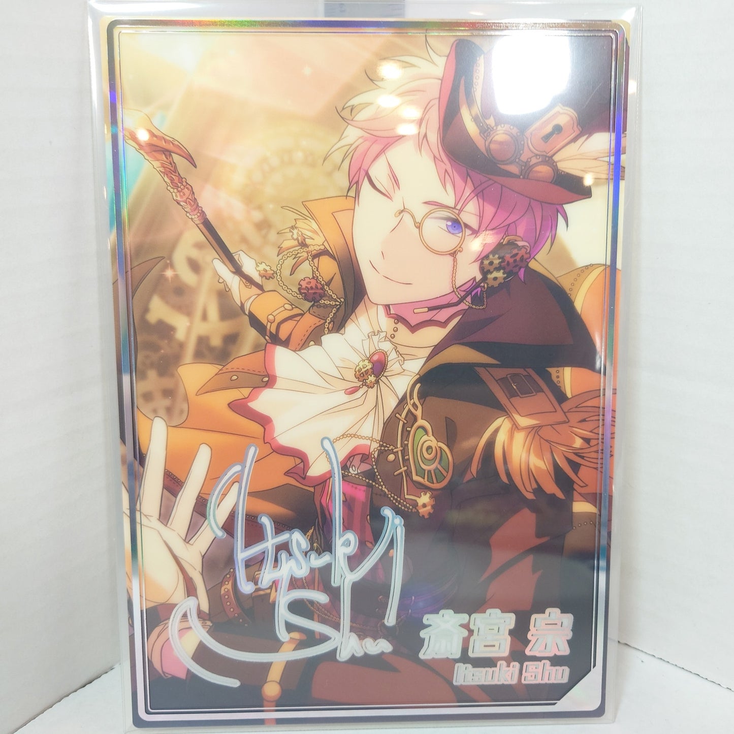Shu Itsuki Valkyrie Ensemble Stars Plastic Postcard w/Stand