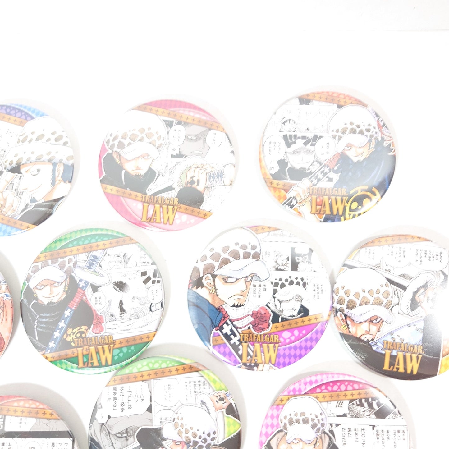 COMPLETE SET Law Trafalgar D. Water ONE PIECE "Heroes" Collection Badge