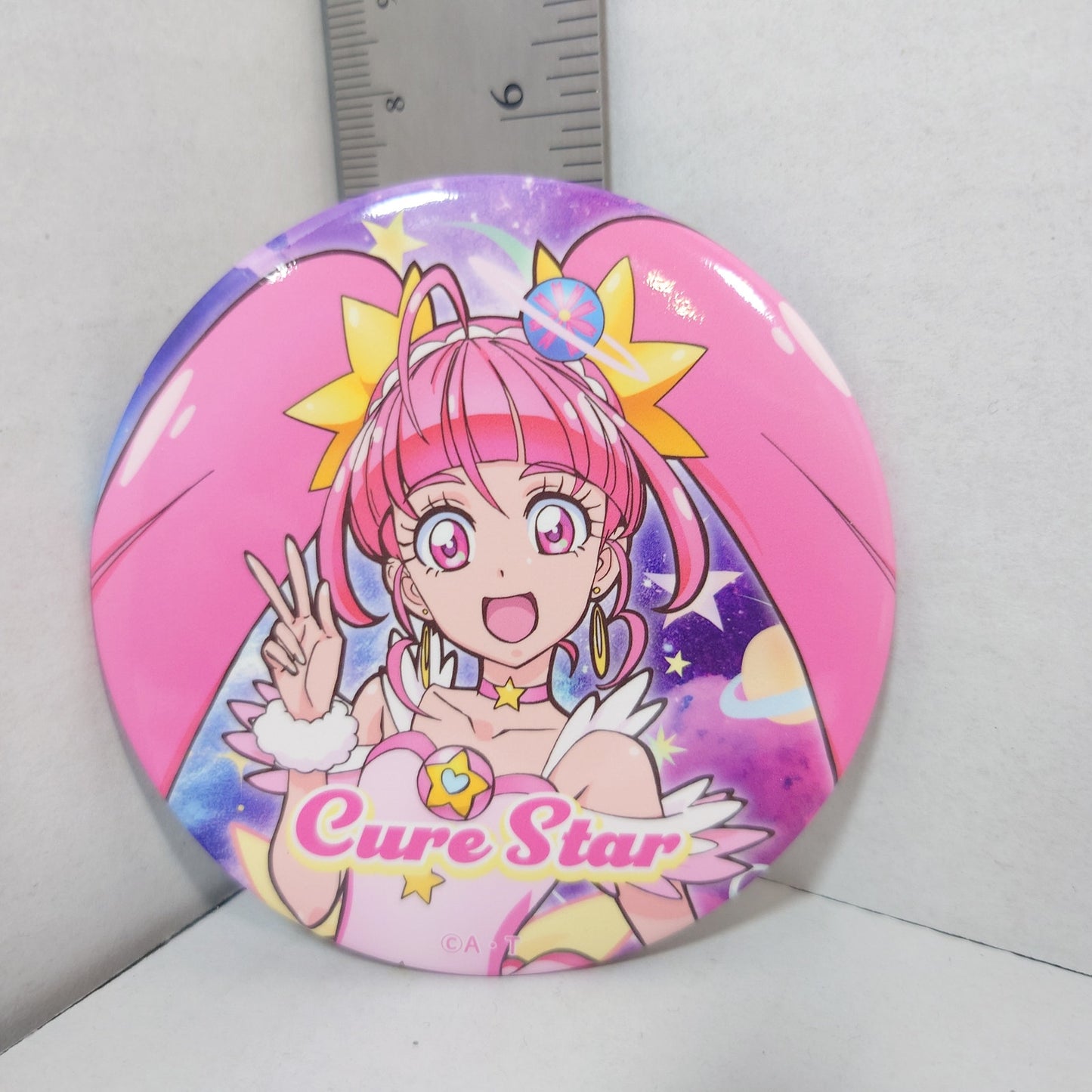 Cure Star Pretty Cure (Precure) 20th Anniversary Badge 75mm Diameter