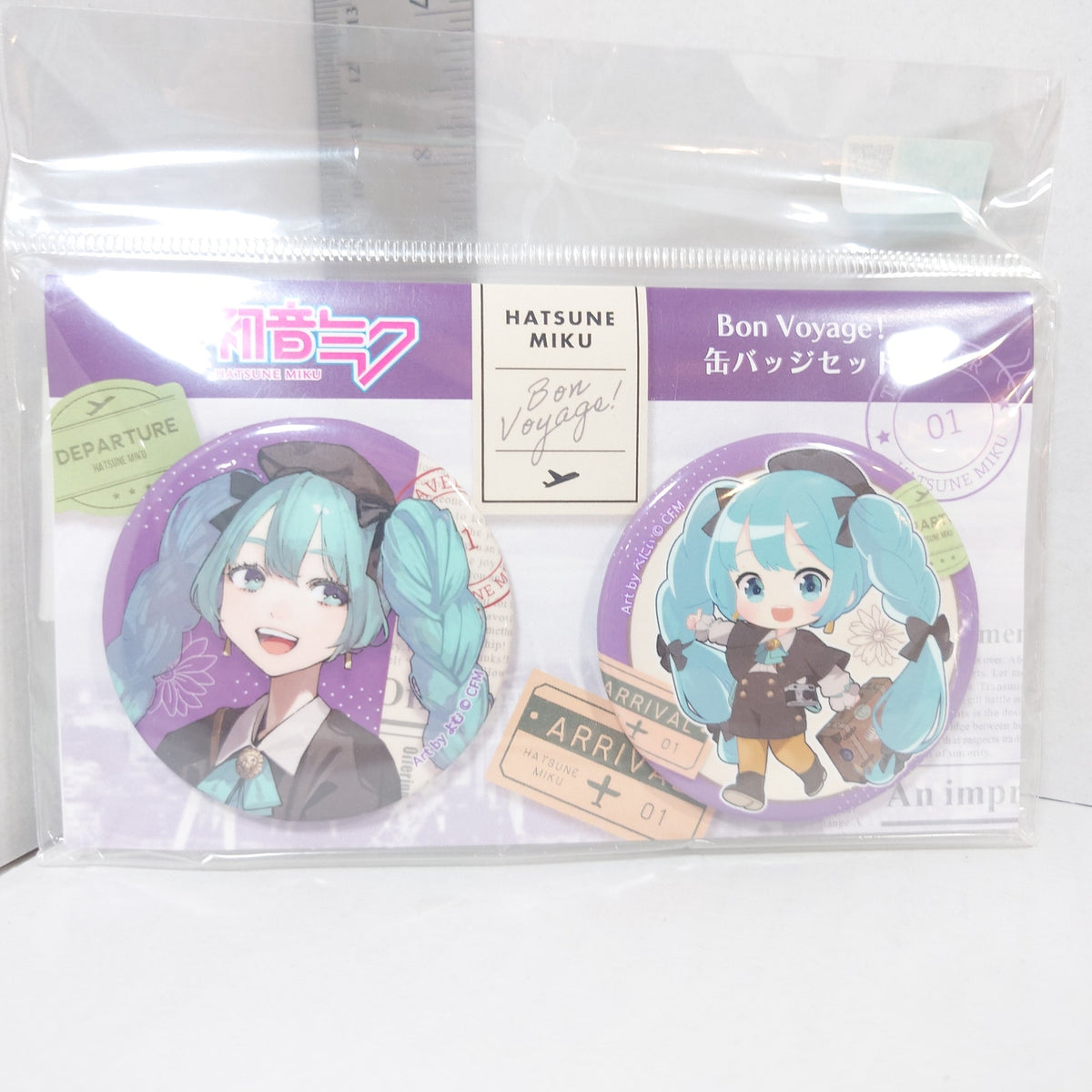 MIKU HATSUNE VOCALOID Bon Voyage! Badge Set