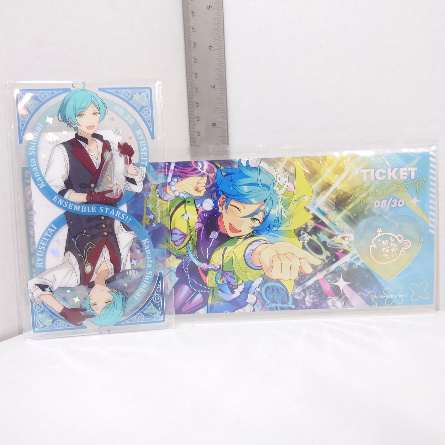 Kanata Shinkai RYUSEITAI Ensemble Stars Acrylic Card & Birthday Ticket Set