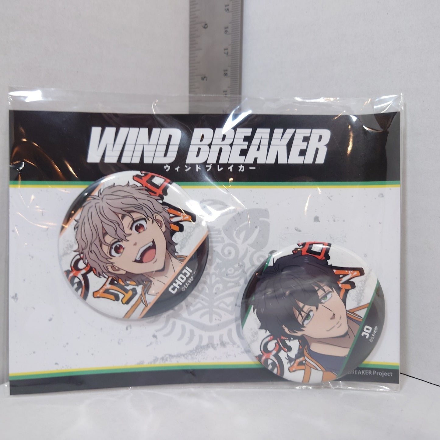 Jo Togame & Choji Tomiyama WIND BREAKER Badge Set