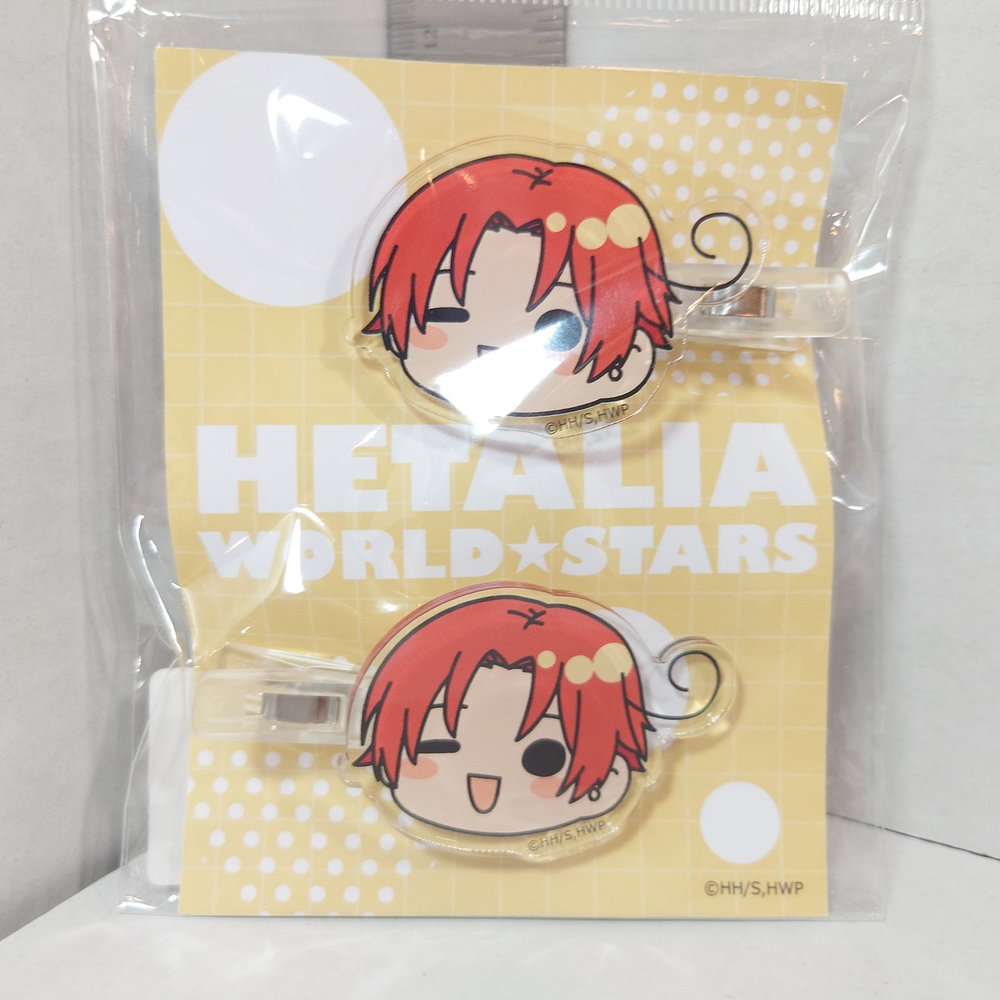 Italy Hetalia World Stars Acrylic Hair Clip Set