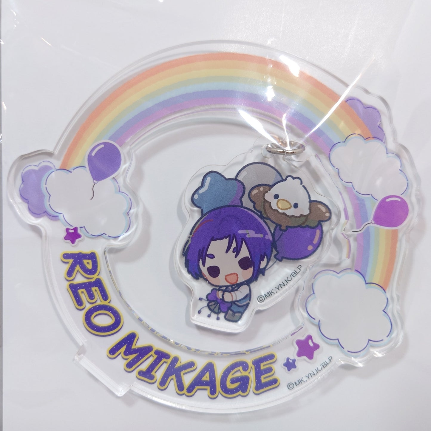 Reo Mikage Blue Lock Acrylic Swinging Pendent Acrylic Stand